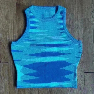 No Brand Cropped Cotton Sweater Tank‎ No Size Artsy Indie 90’s Y2K
